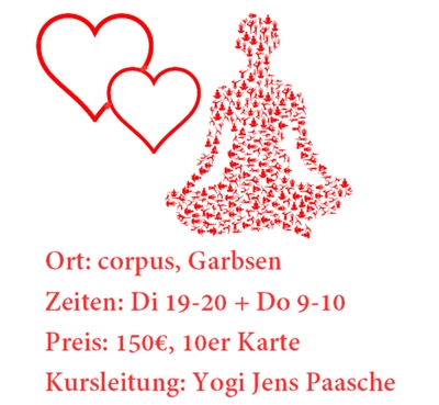 HERZWERK Yoga @ corpus, Garbsen (neuer Kurs Start: 12.6.18) – Di 19 Uhr